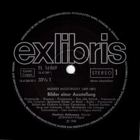 Vladimir Ashkenazy – Bilder Einer Ausstellung (Mussorgsky) / Wilde Jagd - Mephisto - Walzer (Liszt)