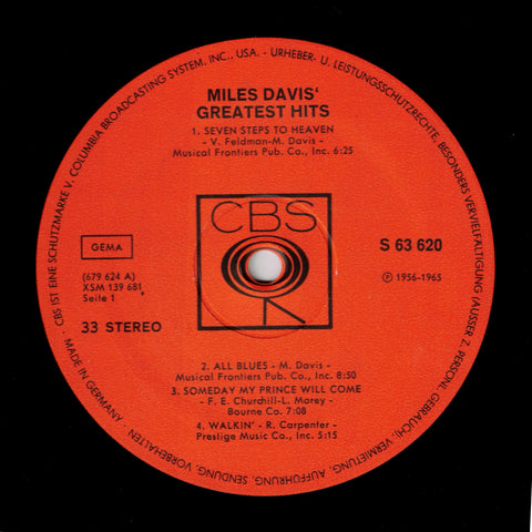 Miles Davis' Greatest Hits