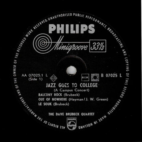 The Dave Brubeck Quartet – Jazz Goes To College
