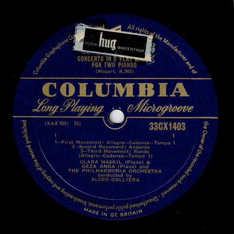 Clara Haskil & Geza Anda – Concertos For Two Pianos (Bach/Mozart)