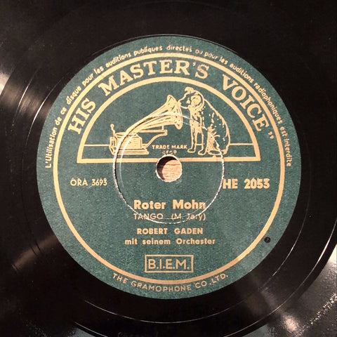 Robert Gaden mit seinem Orchester – Roter Mohn / Der Kleine Liebesvogel