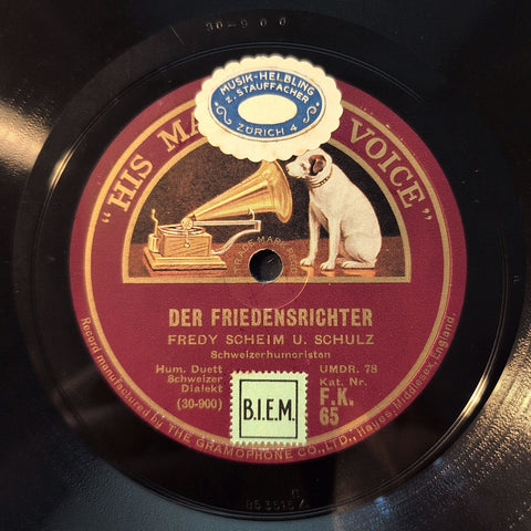 Fredy Scheim u. Schulz – Die Friedensrichter / Der Mensch, von Professor Bünzli