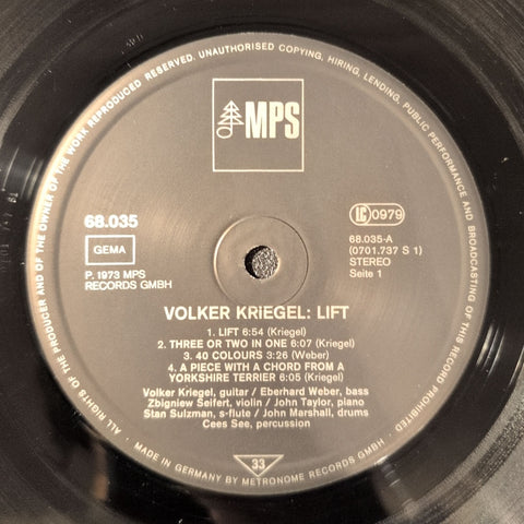Volker Kriegel – Lift!