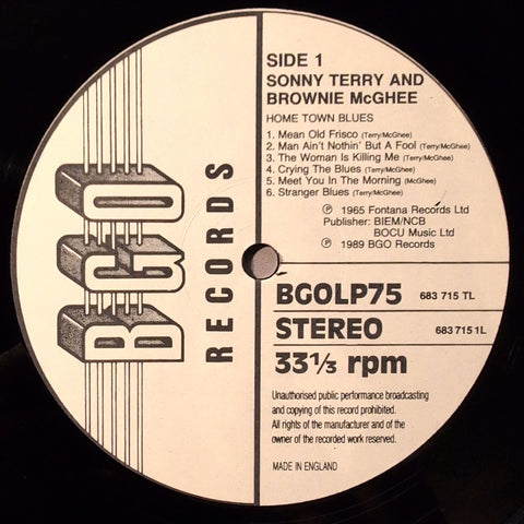 Sonny Terry & Brownie McGhee – Home Town Blues