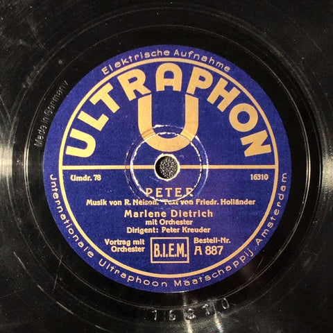 Marlene Dietrich – Peter / Jonny (B extrem durchgespielt!)