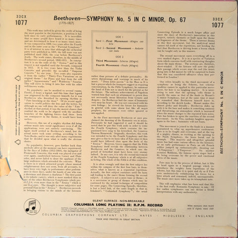 Bruno Walter: Philharmonic-Symphony Orchestra Of New York – Beethoven Symphony No.5