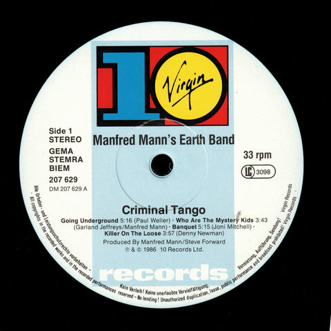 Manfred Mann's Earth Band With Chris Thompson – Criminal Tango