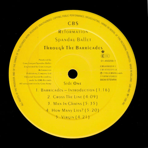 Spandau Ballet – Through The Barricades