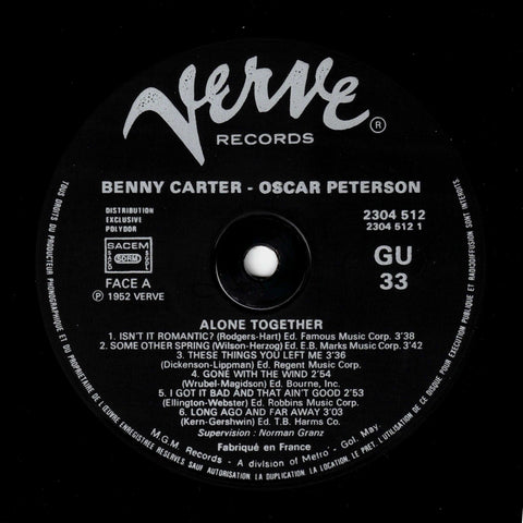 Benny Carter And His Strings with The Oscar Peterson Quartet – Alone Together