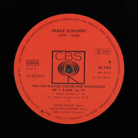 Schubert - Klaviertrio Nr. 1 B-Dur op. 99