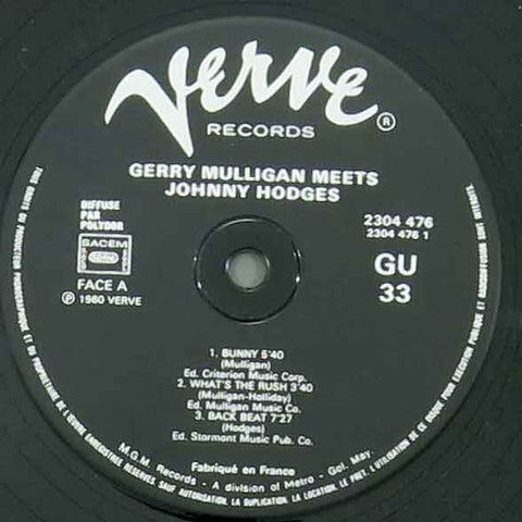 Gerry Mulligan meets Johnny Hodges