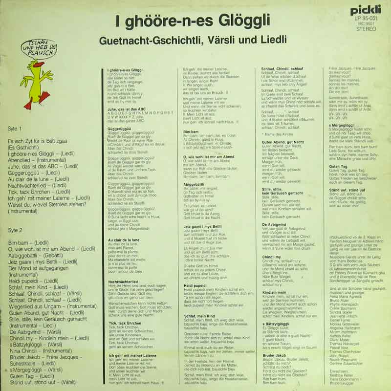 I ghööre-n-es Glöggli